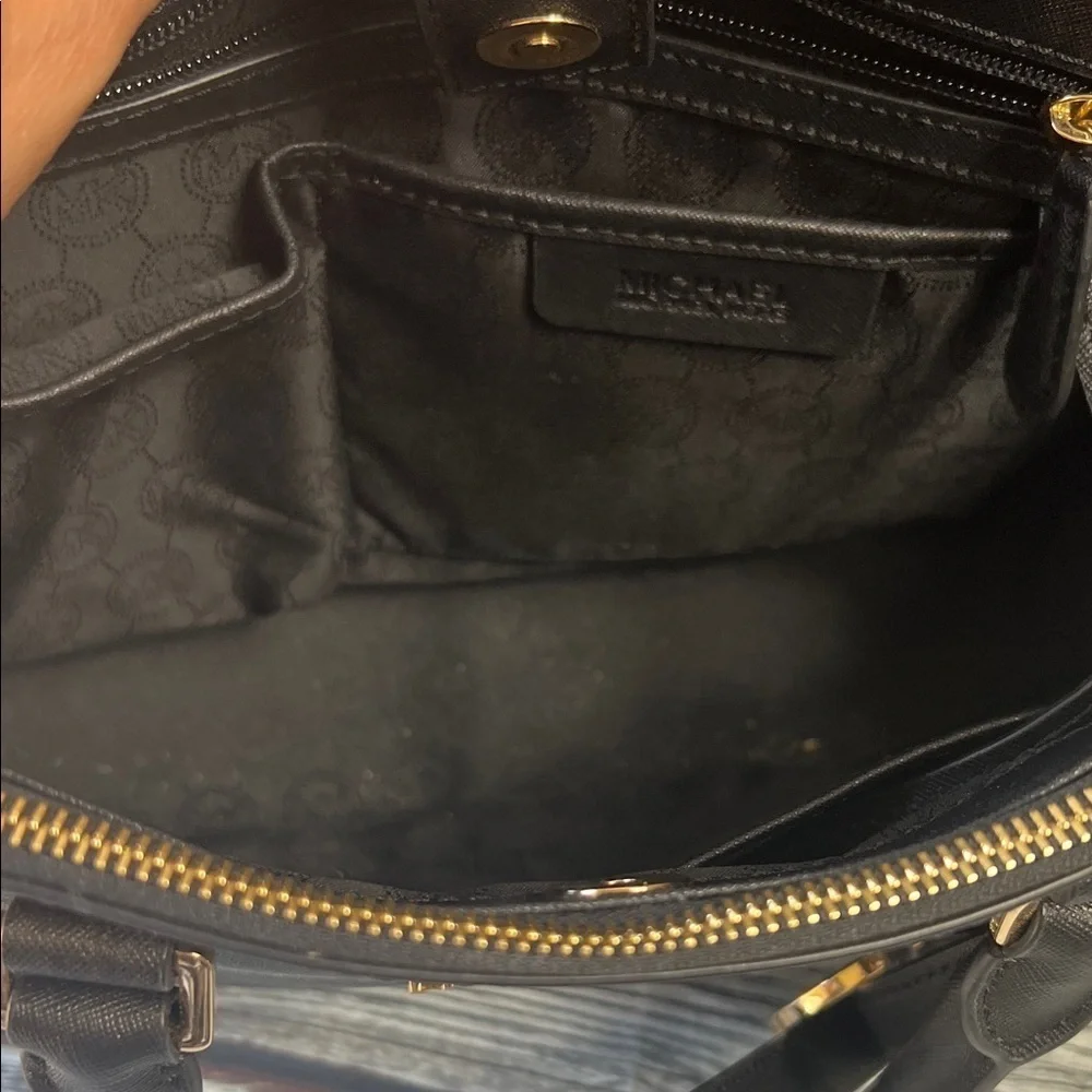 Michael Kors Sheila Large Satchel with Gold Color Accent